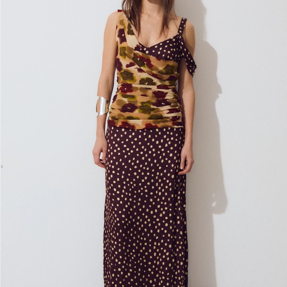 VALERIA DRESS, PLUM POLKA PRINT, AVEC STUDIO